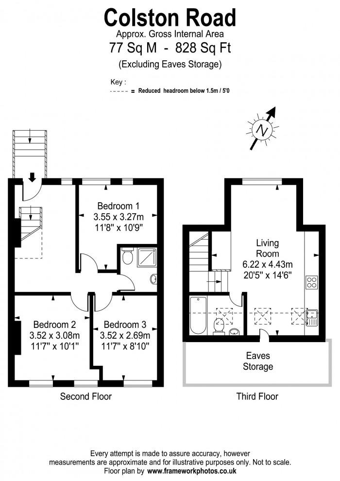 Floorplan for 26B Colston Road, SW14