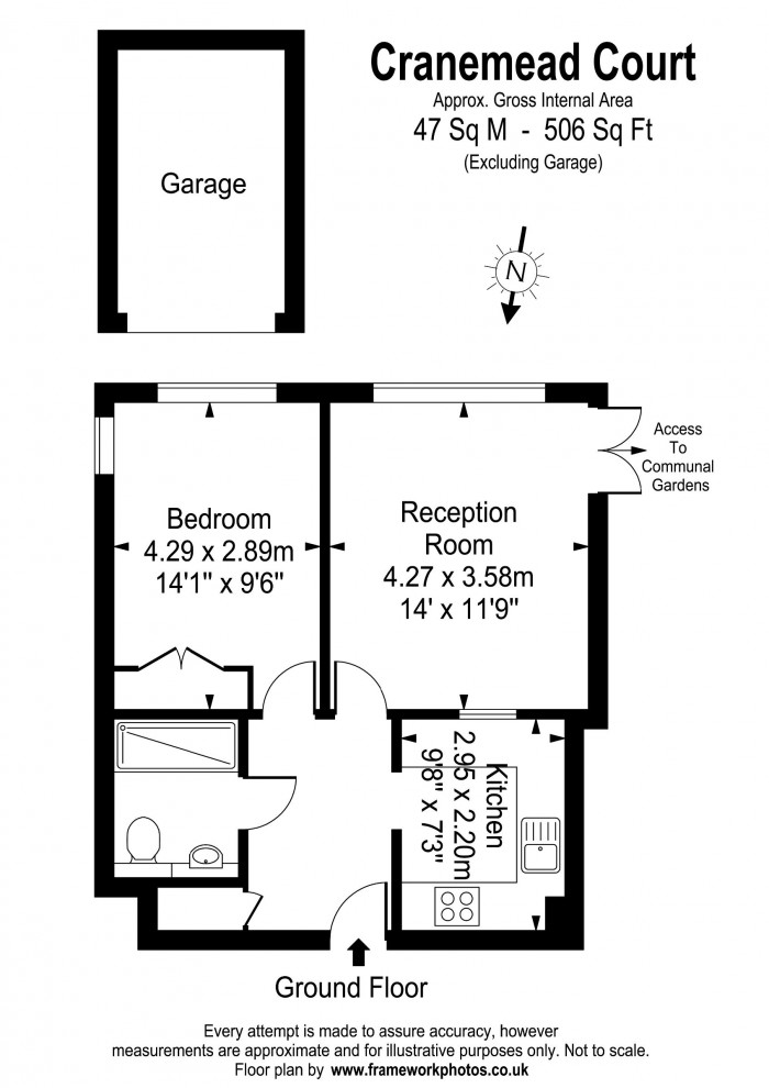 Floorplan for Flat 4, Cranemead Court, TW1